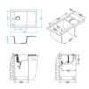 FORMIC 30 sa sifonom deep black - Slika 2