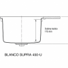 BLANCO SUPRA 450-U tehnička skica dubine kadice 175 mm