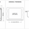 Tehnička skica za BLANCO SUPRA 450-U sa spoljnim dimenzijama 480x430 mm, ugradnim otvorom, minimalnim elementom 500 mm i dubinom kadice 175 mm